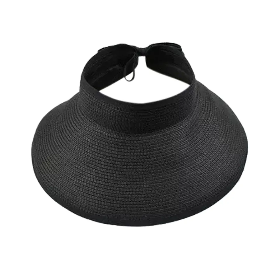 Sun Time Kids Straw Visor, Black