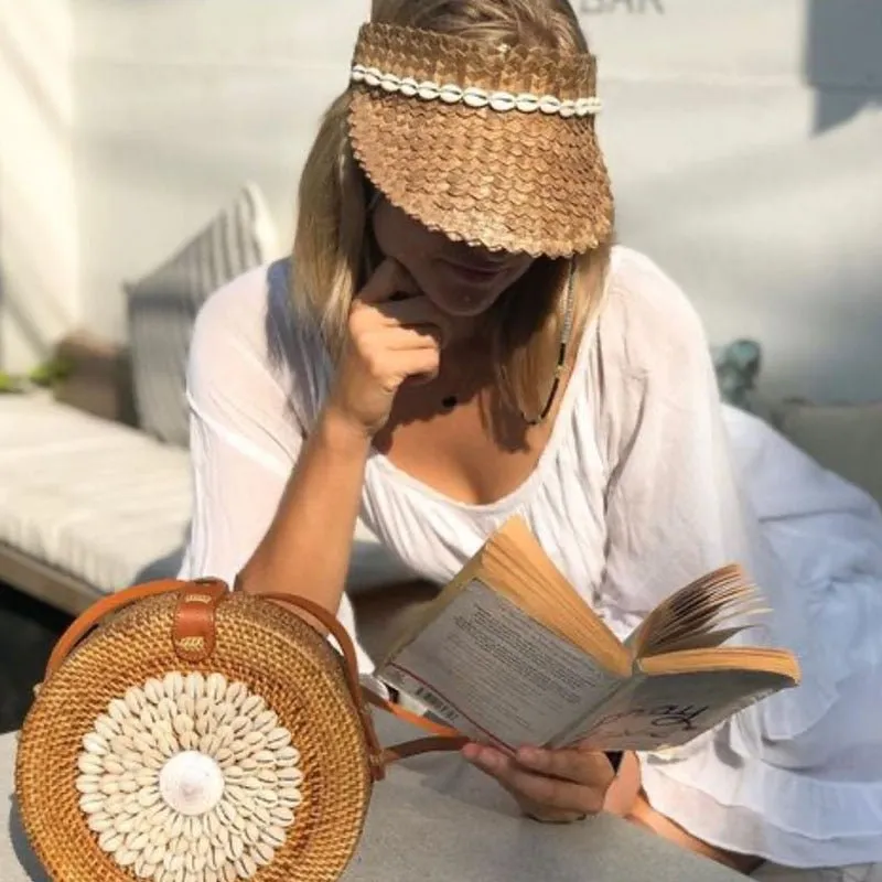 Sun Visor Hat With Cute Sea Shells Design