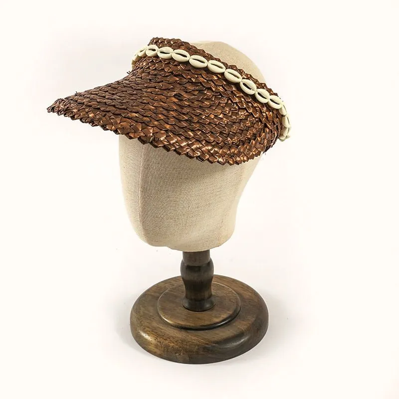 Sun Visor Hat With Cute Sea Shells Design