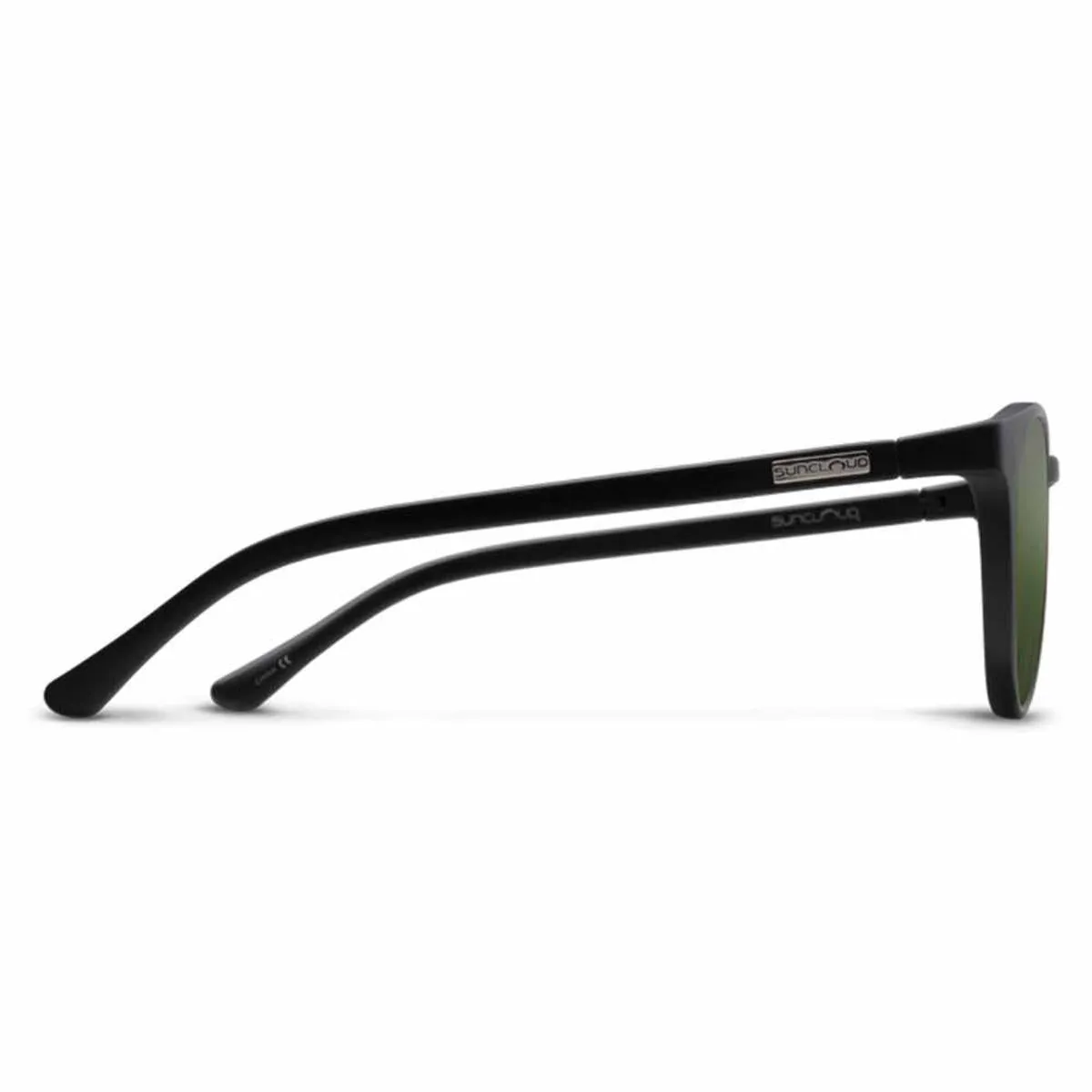 Suncloud Metric Polarized Gray Green Sunglasses - Matte Black Frame