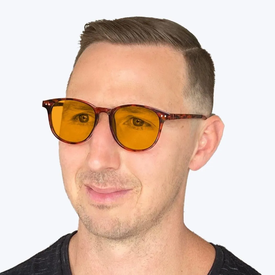 SunDown Billie Blue Blocking Glasses - Tortoise - Readers