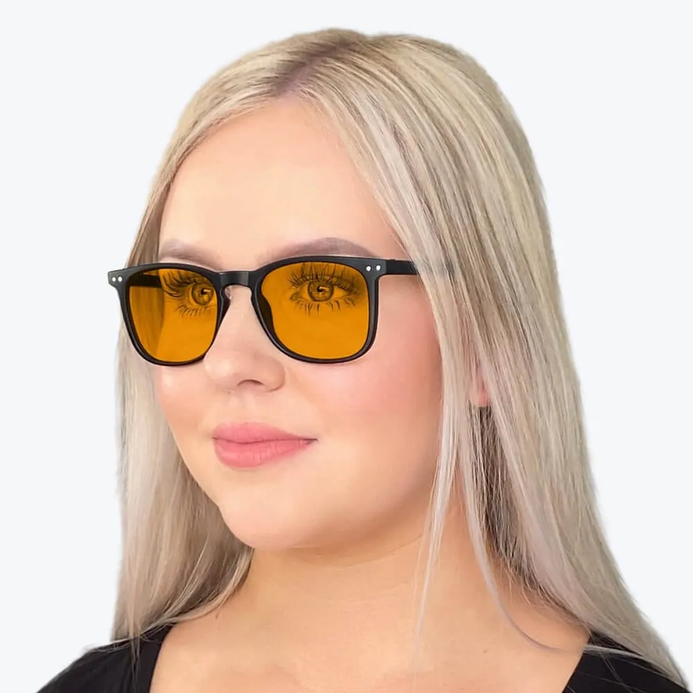 SunDown Taylor Blue Blocking Glasses - Black - Readers