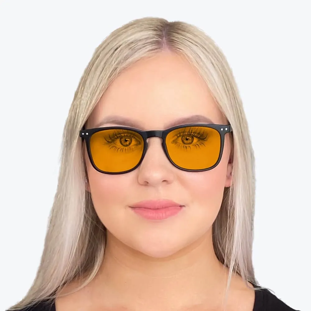 SunDown Taylor Blue Blocking Glasses - Black - Readers