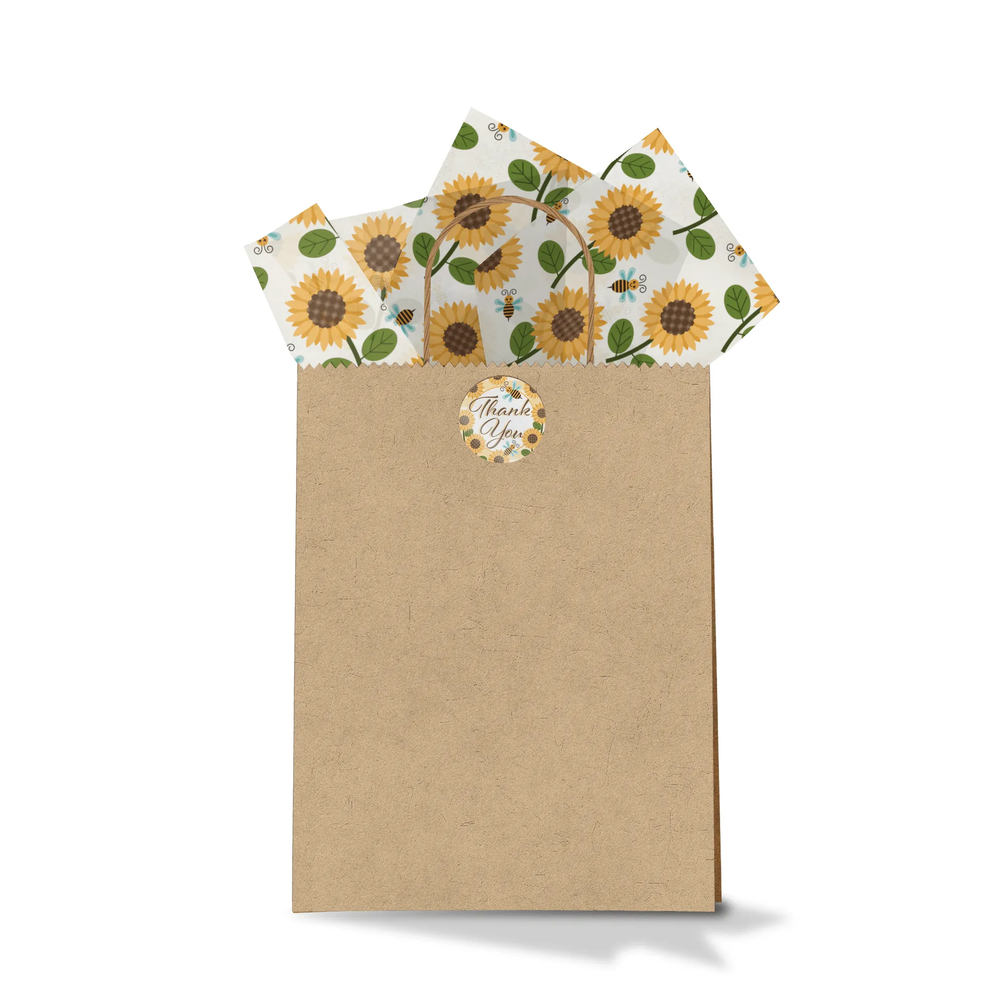 Sunflower and Bees Tissue Paper