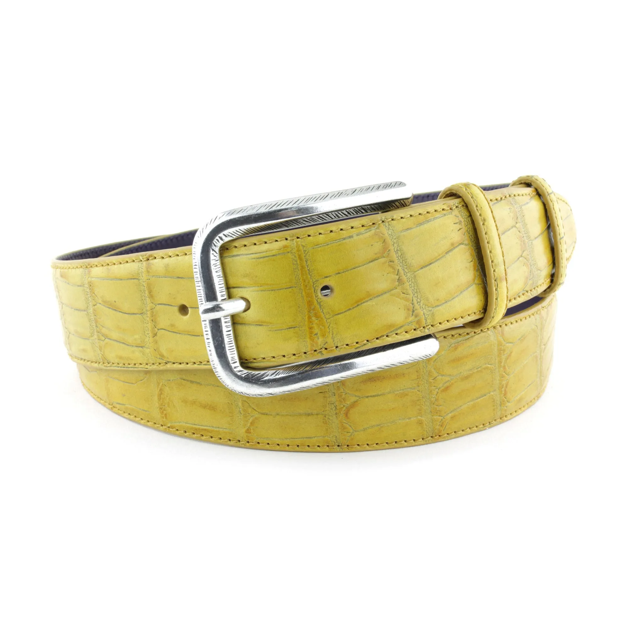 Sunflower mock alligator belt