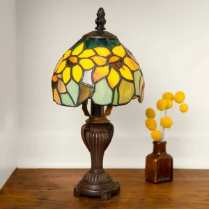 Sunflower Stained Glass Accent Table Lamp