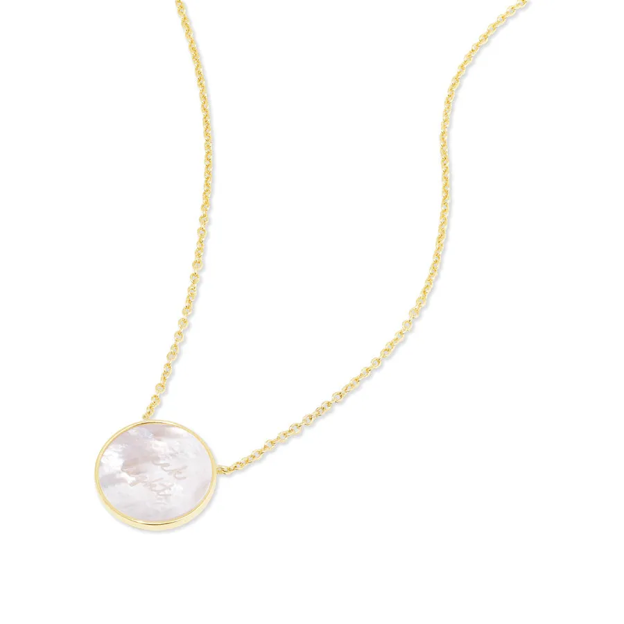 Sunlit Crescent Pearl & Gold Necklace