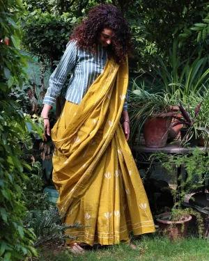 Sunny Feeling Handblockprinted Cotton Saree