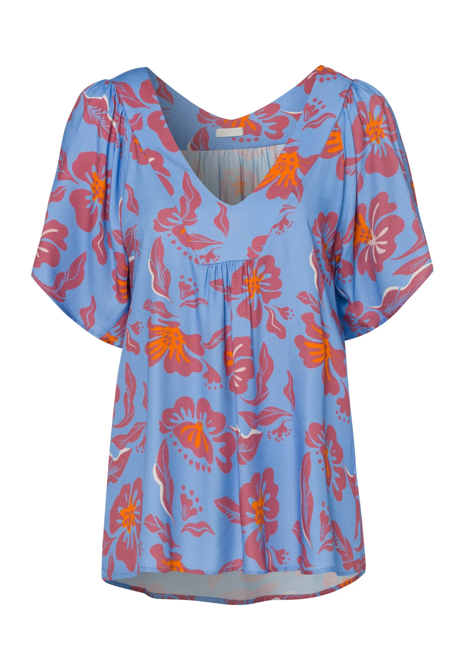 Sunny Vibes Flowy V-Neck Blouse | Vivid Flowers 78727-2368