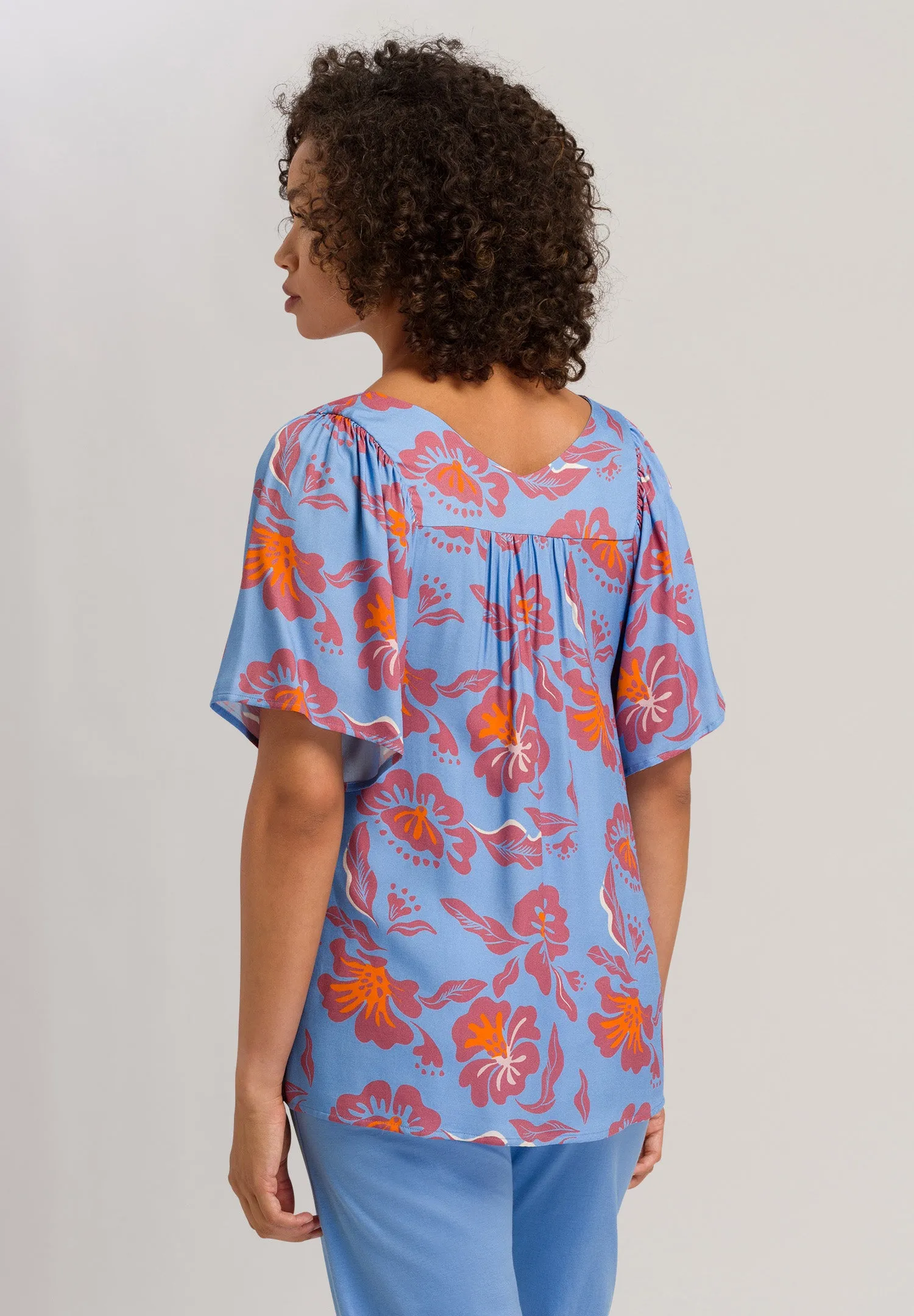 Sunny Vibes Flowy V-Neck Blouse | Vivid Flowers 78727-2368