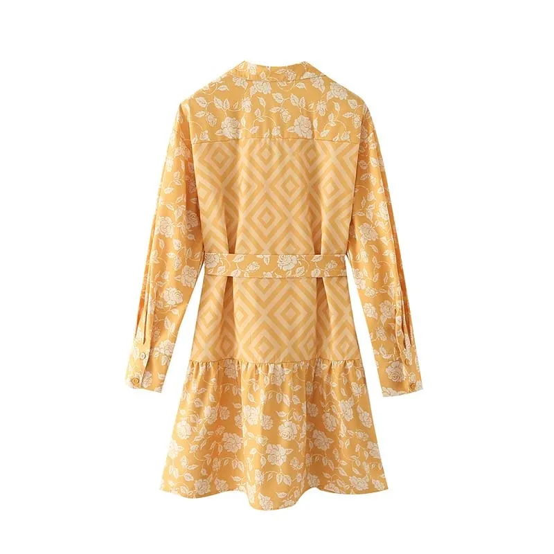 Sunny Yellow Collared Summer Dress  - Culture Heaven Special