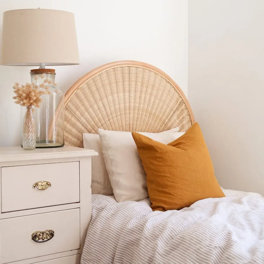 Sunrise Rattan & Wicker Bedhead King Single Size Natural