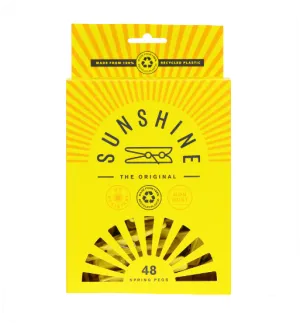 Sunshine Pegs, 48 Pack Yellow