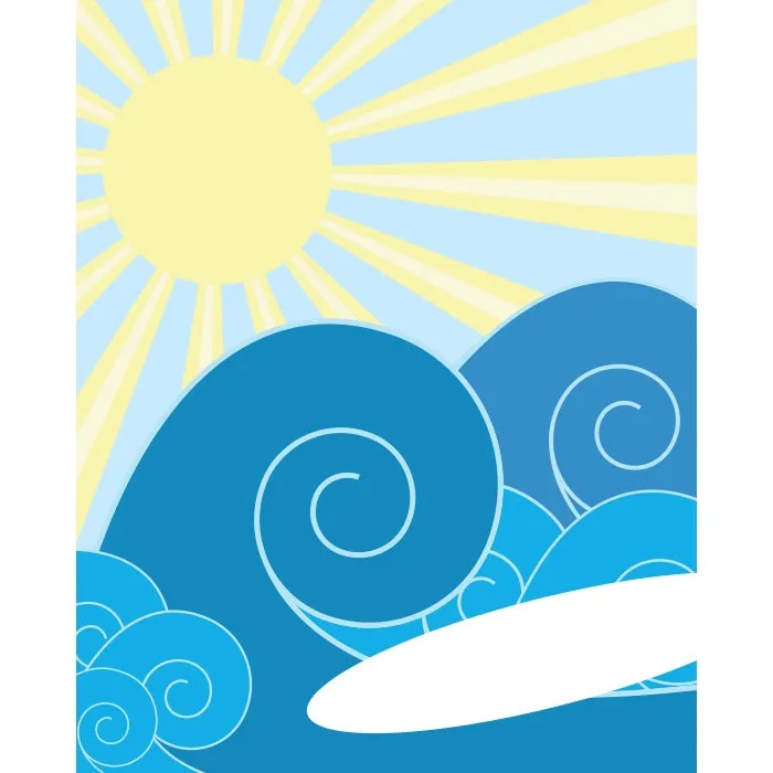 Sunshine Surfer Poseable Printed Backdrop