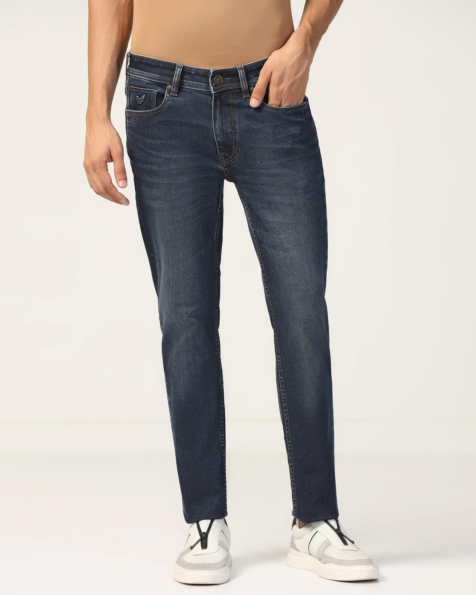 Super Clean Slim Comfort Buff Fit Indigo Blue Jeans - Emma