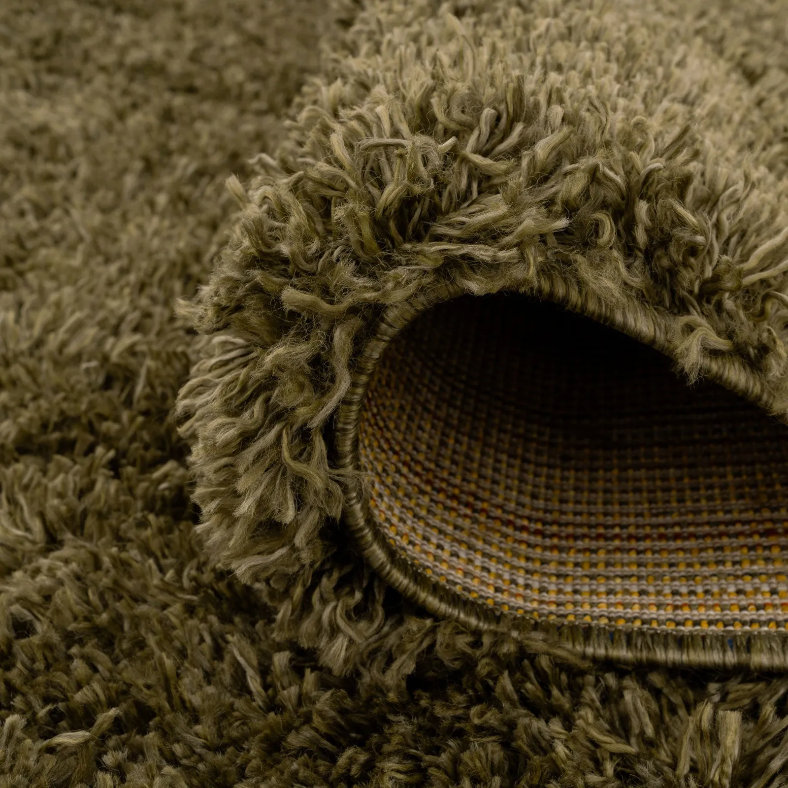 Super Soft Luxury Olive Green Shaggy Rug