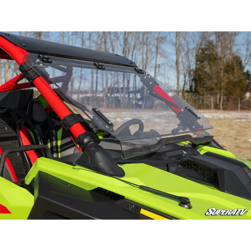 SuperATV Polaris RZR Pro R Scratch-Resistant Flip Windshield