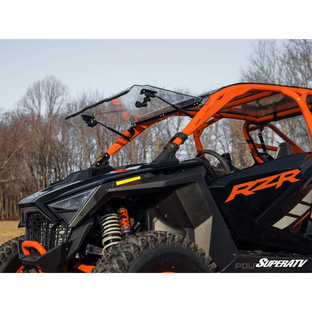 SuperATV Polaris RZR Pro R Scratch-Resistant Flip Windshield