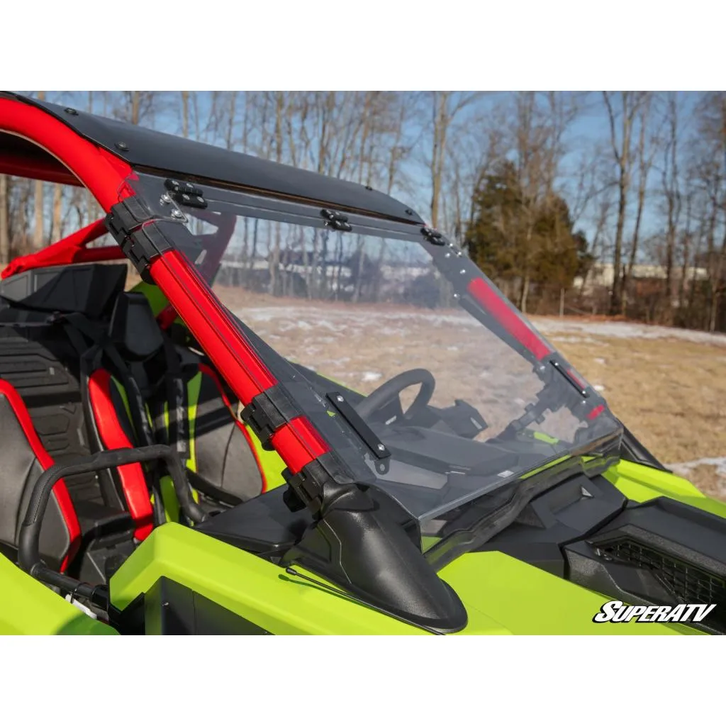 SuperATV Polaris RZR Pro R Scratch-Resistant Flip Windshield