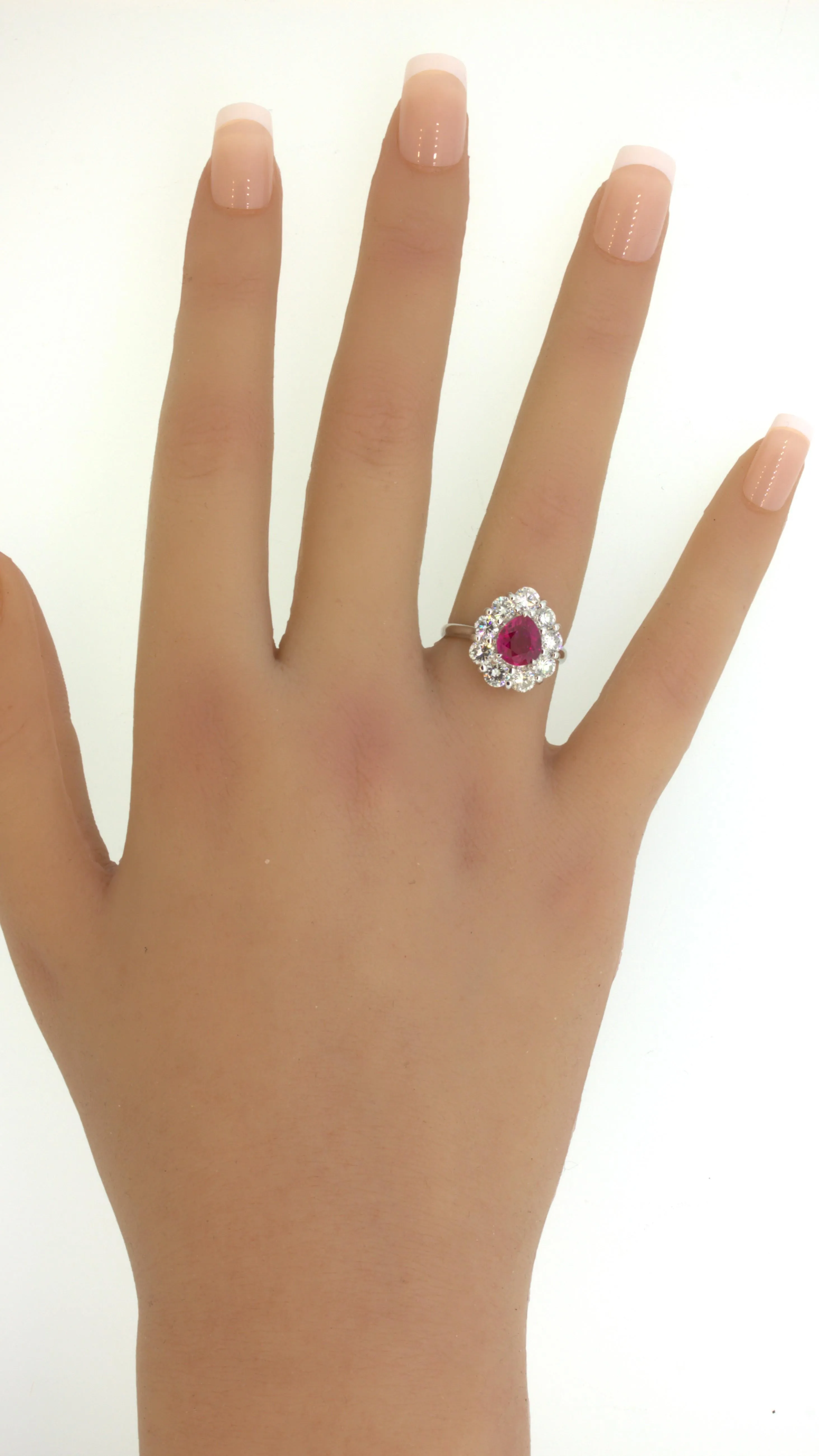 Superb 1.79 Carat Burmese Ruby Diamond Platinum Ring, GIA Certified