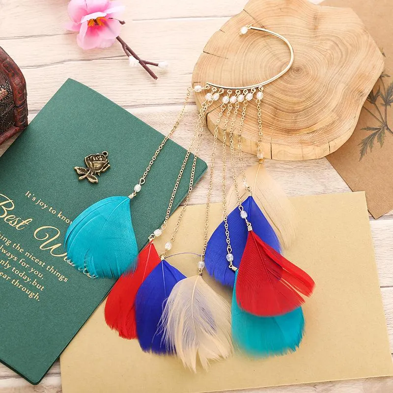 Superb Temperament Exaggerated Bohemian Long Tassel Female Non Pierced Earrings