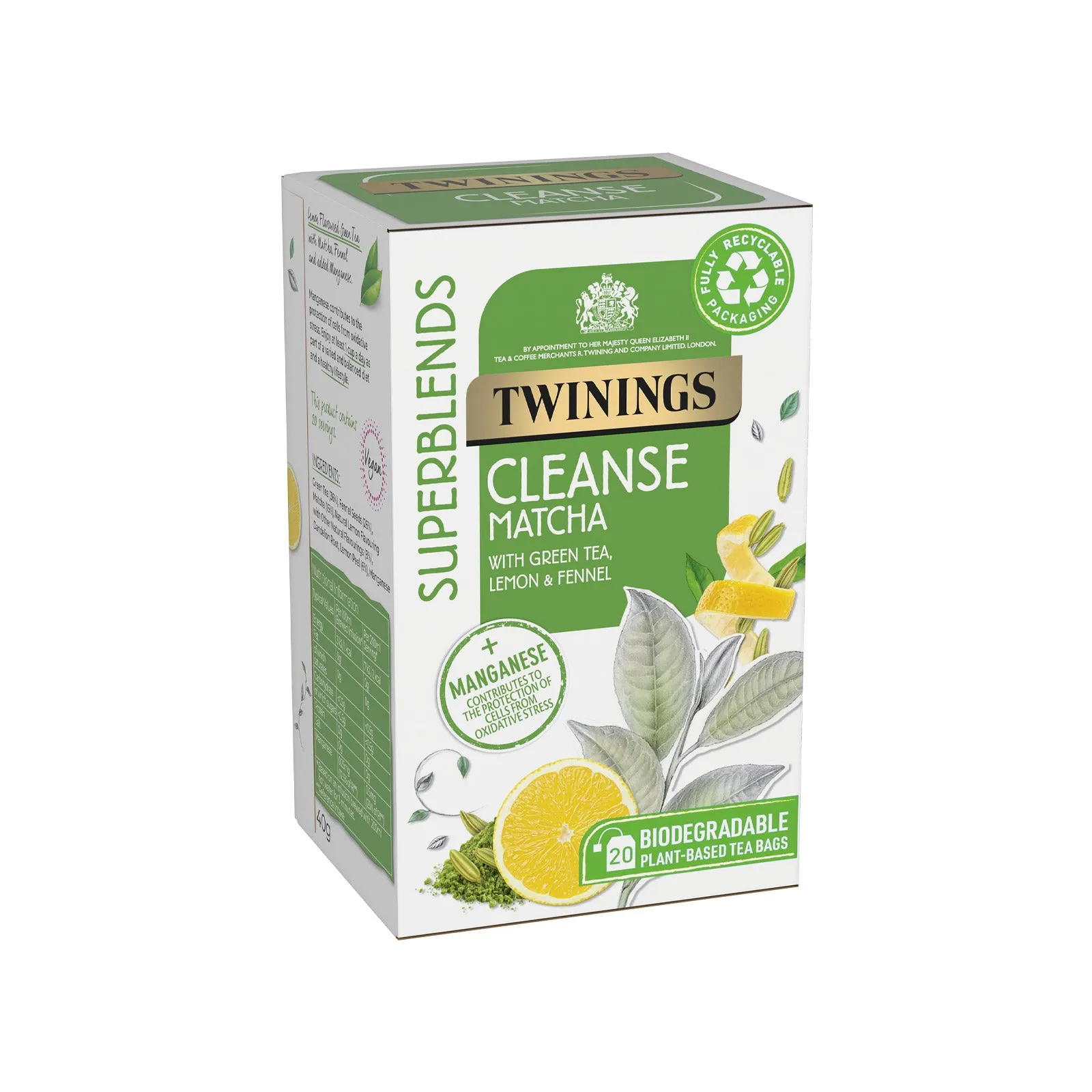 Superblends Cleanse Matcha - 20 Envelopes