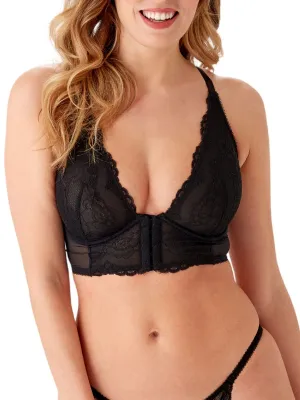 Superboost Lace Deep V Bralette - Black