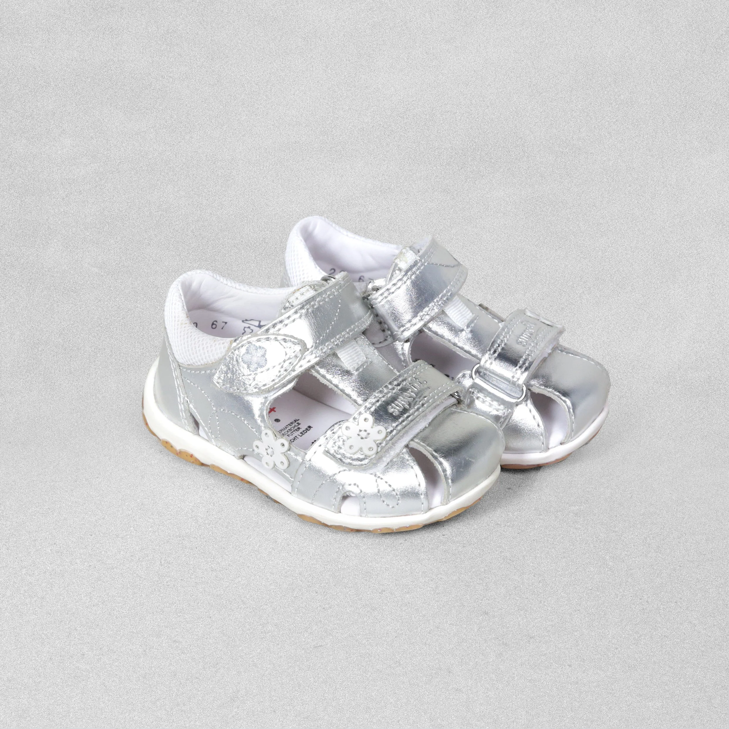 'Superfit' Silver Leather Sandals - UK Child Size 4 / EU 20