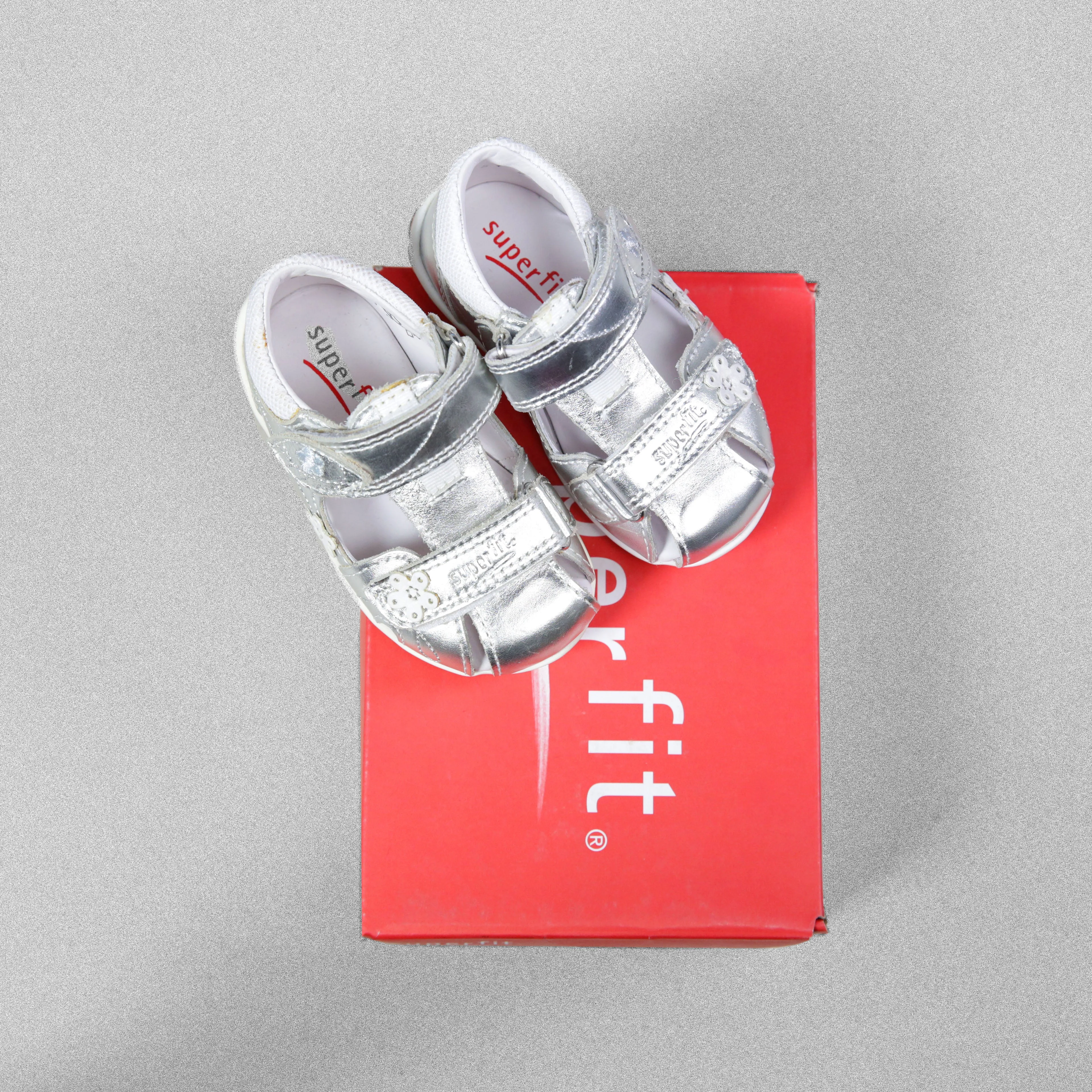 'Superfit' Silver Leather Sandals - UK Child Size 4 / EU 20