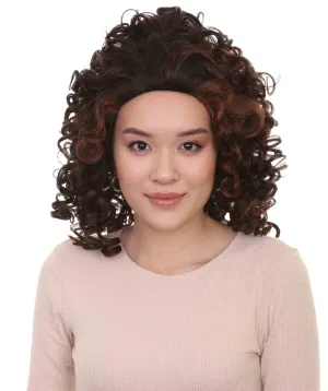 Superstar Dark Brown Long Curly Womens Wig | Over Size Sport Wig | Premium Breathable Capless Cap