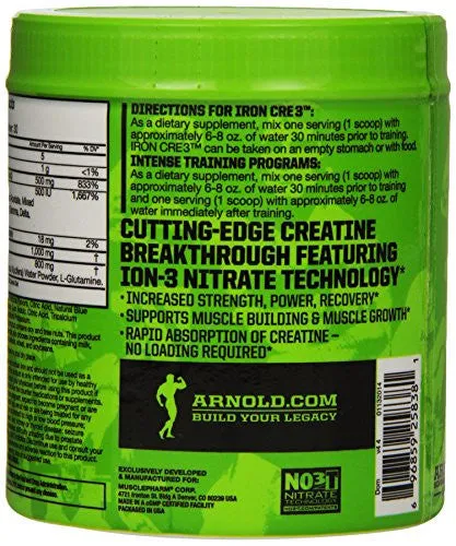 Suplemento de Creatina Iron CRE3 Muscle Pharm Arnold Schwarzenegger Series