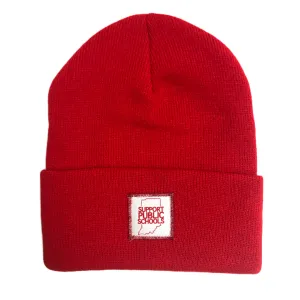 Support Public Schools Indiana Beanie - Bright Red for ED