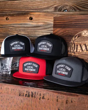 Support Your Local Bartender Flat Bill Trucker Snapback