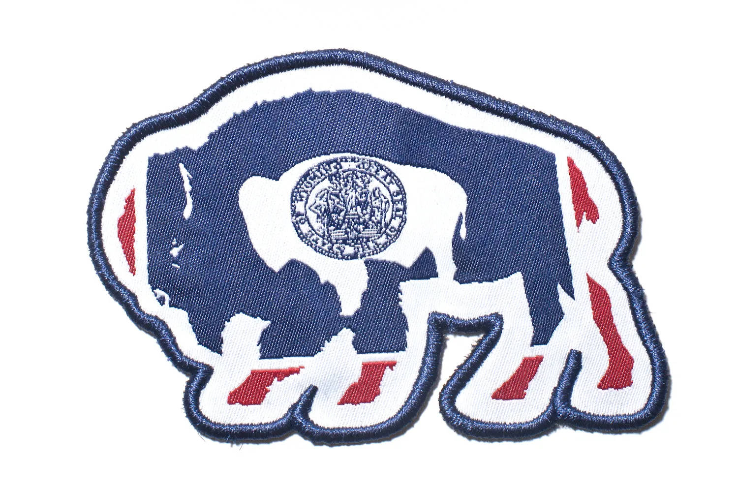 Surf Wyoming® Flag Bison Sew-on Merit Patch