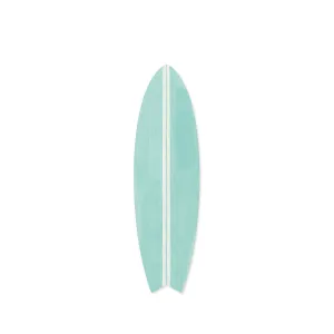 Surfboard Wood Shape, Pastel Blue