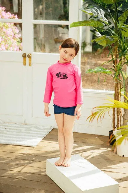 Surfer Hot Pink Rash Guard Top