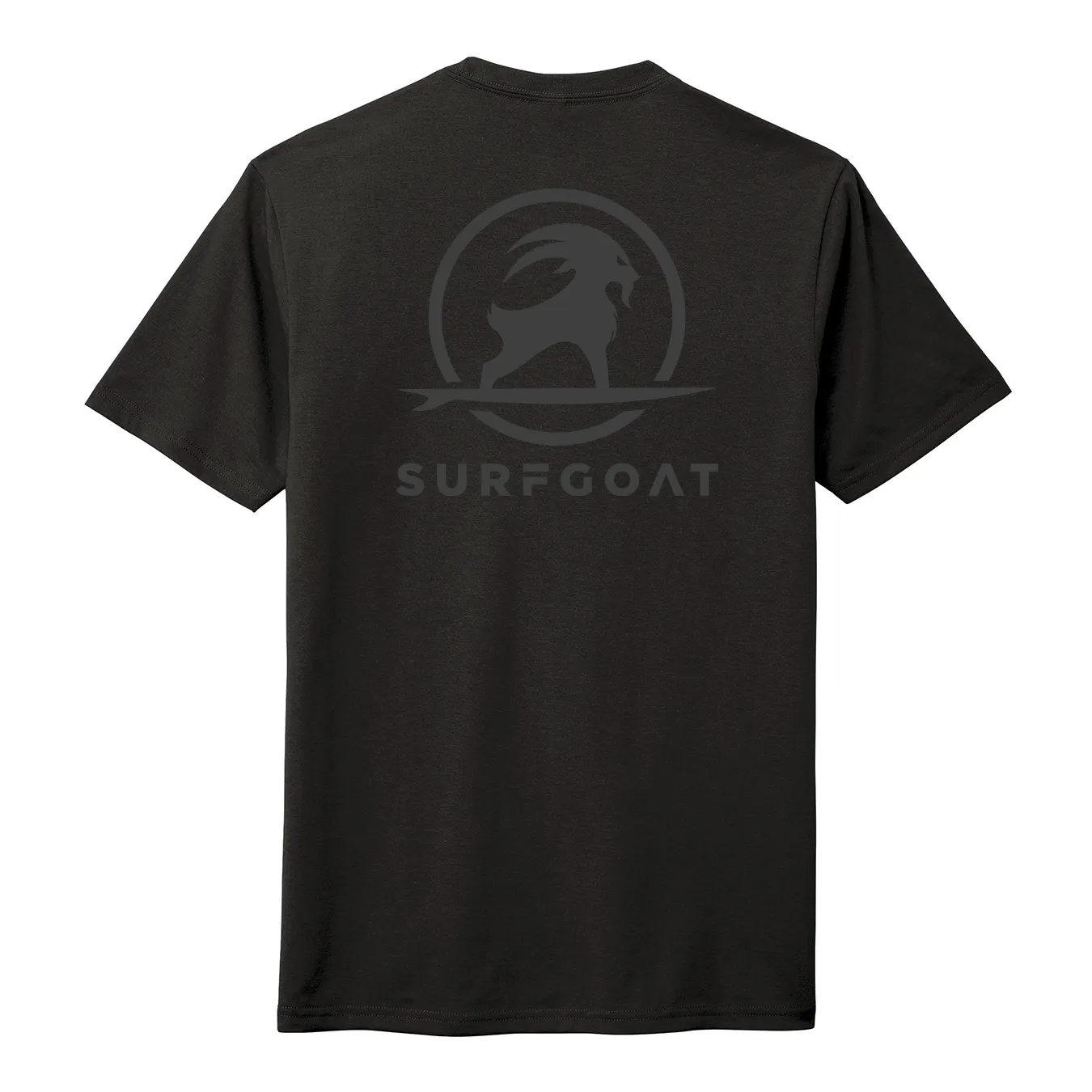 SURFGOAT Short-Sleeved "GHOST" Tee (Black / Dark Gray)