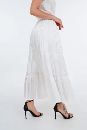 Suri Ruffle Skirt With Shiny Finish