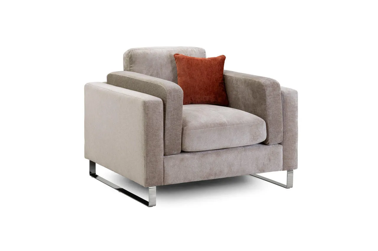 Surrey Sofa - Beige Armchair - 115 CM