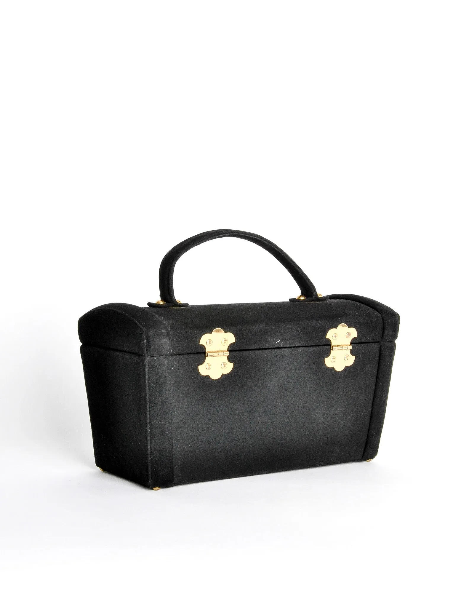 Surrey Vintage 1960s Black Box Handbag