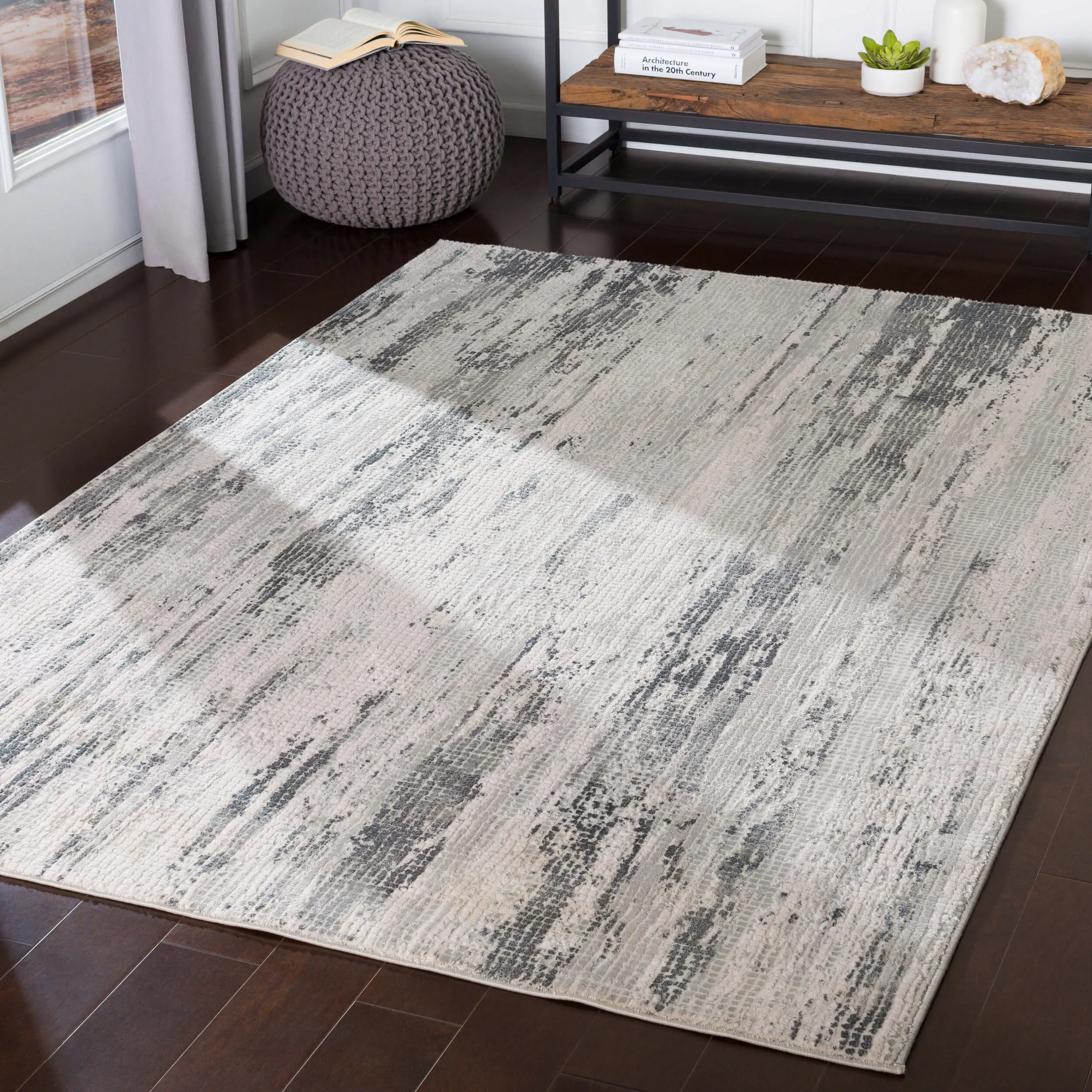 Surya Rug Aisha AIS-2304, Gray/Off White