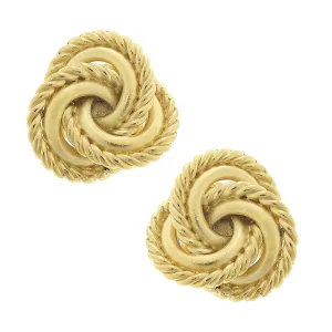 Susan Shaw Diana Knotted Stud Earrings