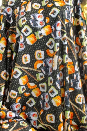 Sushi Print Spandex Fabric Sample