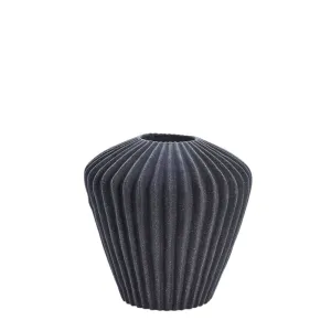 Susia vase H16.5 cm. dark grey