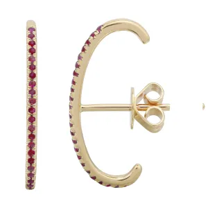 Suspender Cuff Ruby Stud Earring