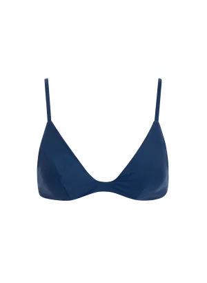 sustainable swimwear top kaya midnight blue