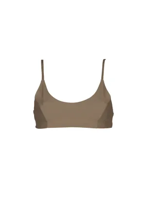 sustainable swimwear top zoe timeless brown