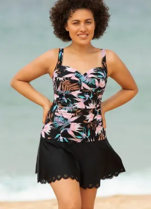 Sustainable Tummy Control Tankini Swimwear Blush Floral