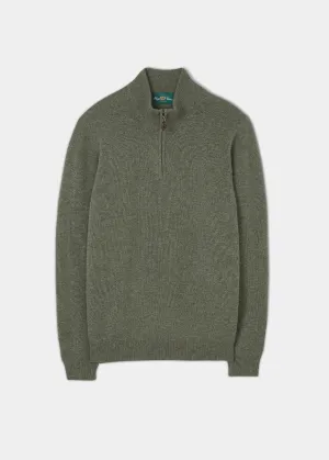 Sutherland Lambswool 1/4 Zip Jumper in Landscape - Regular Fit