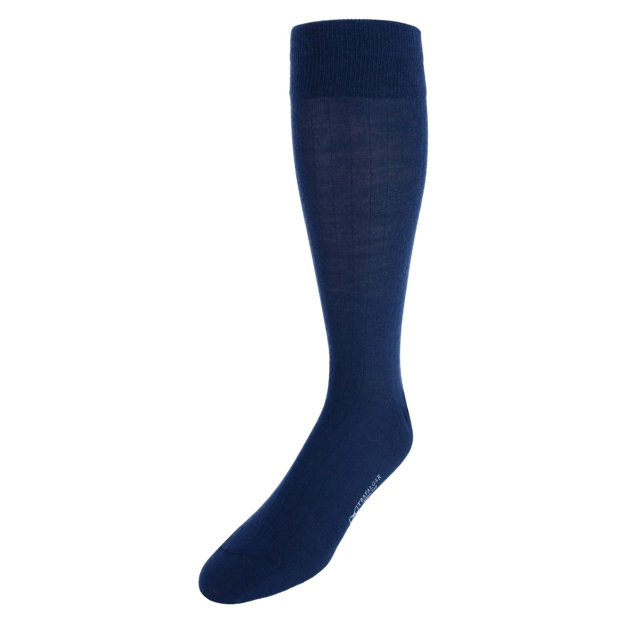 Sutton Fine Merino Wool Solid Color Ribbed Socks